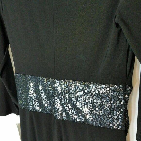 Black Sequin Dress Size 8 Christmas New Years Eve Party NEW - Picture 4 of 9